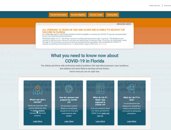 Anuncio de servicio público - Vacunas COVID-19 disponibles en el condado de Osceola
