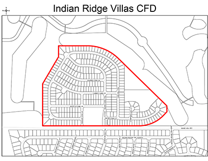 Mapa de límites de Indian Ridge Villas CFD