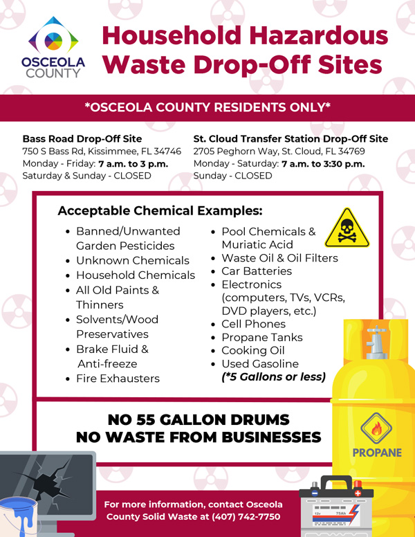 Household Hazardous Waste Drop-Off sites