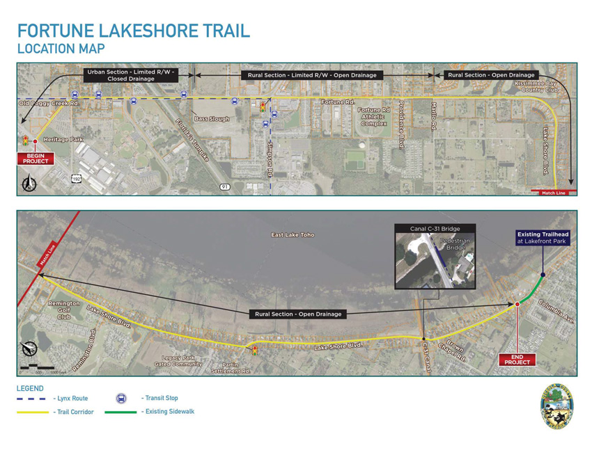 Fortune Lakeshore Trail Mapa de Ubicación